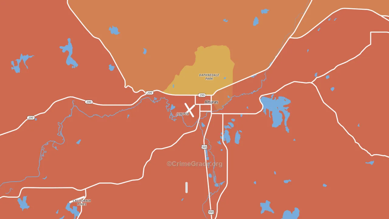 96101, CA Map of Drug-Related Crime Rates