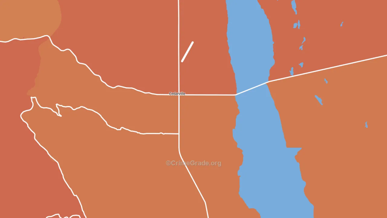 96104, CA Map of Drug-Related Crime Rates