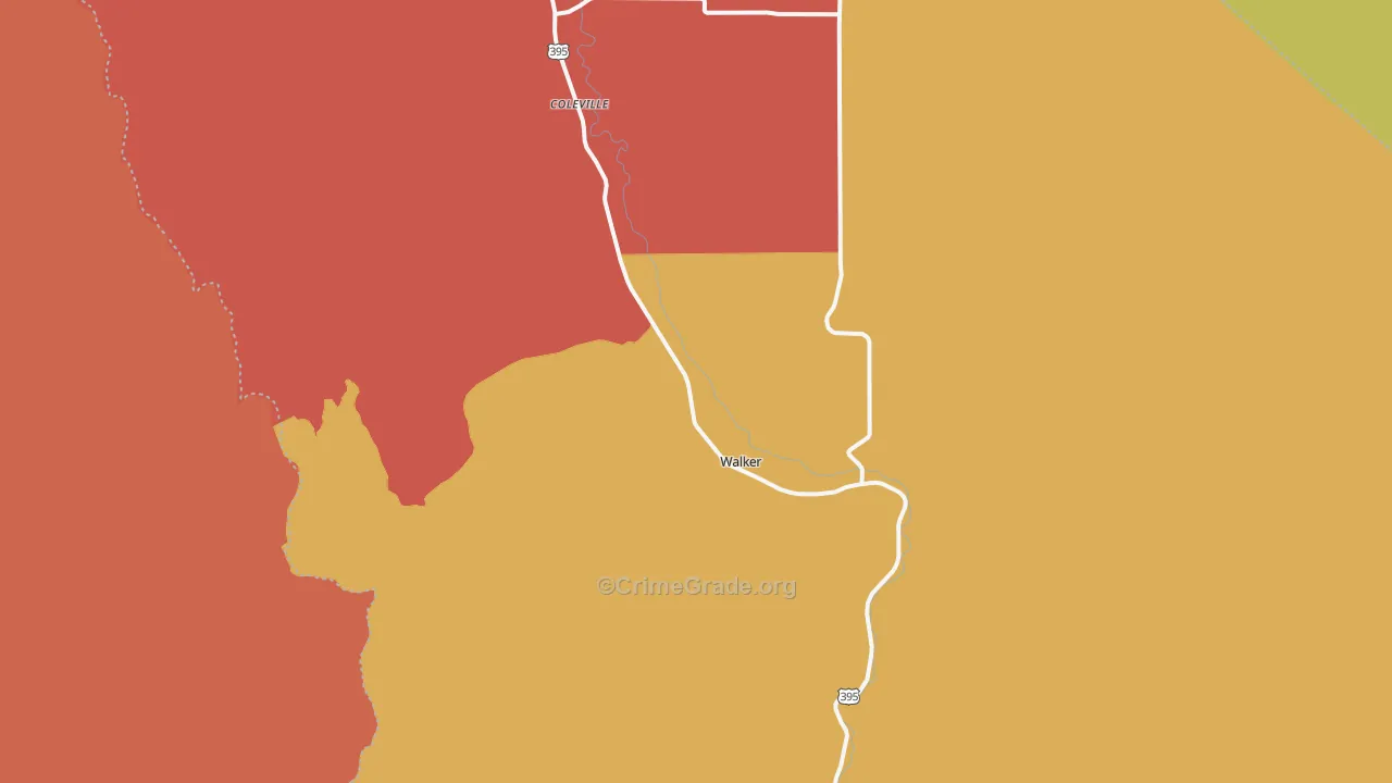 96107, CA Map of Drug-Related Crime Rates