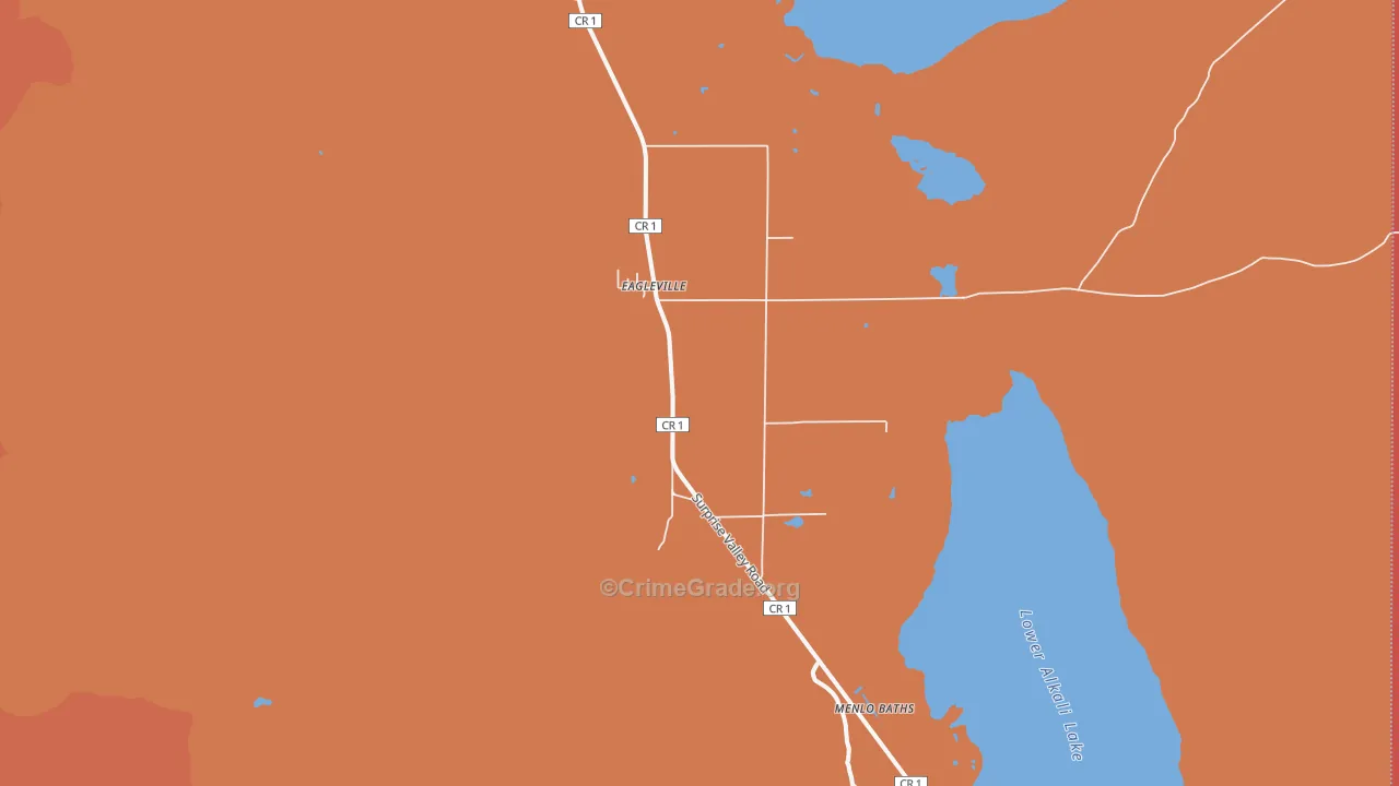 96110, CA Map of Drug-Related Crime Rates