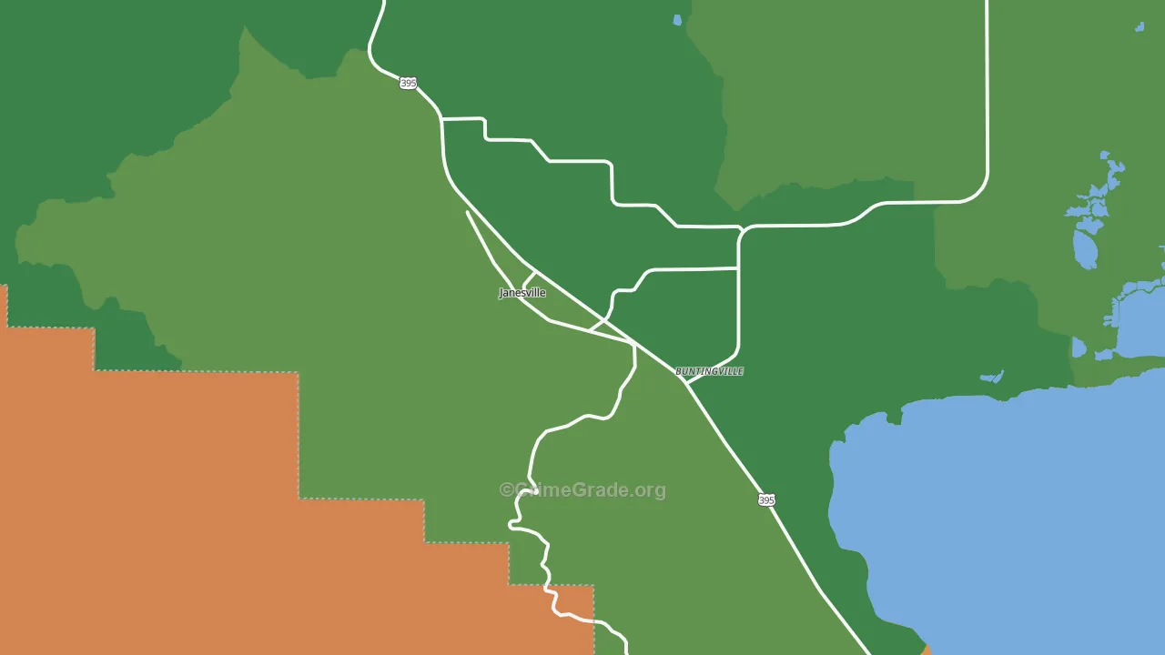 96114, CA Map of Drug-Related Crime Rates
