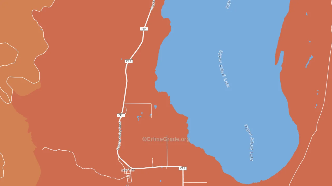 96115, CA Map of Drug-Related Crime Rates