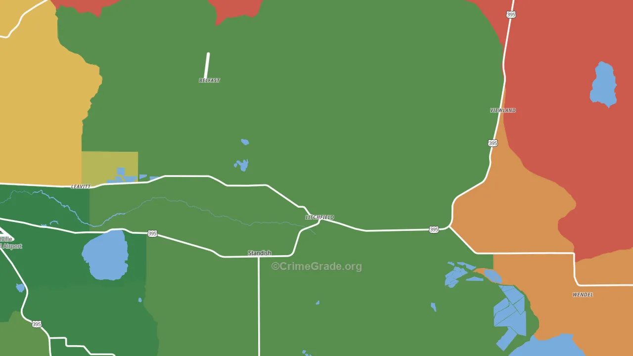 96117, CA Map of Drug-Related Crime Rates
