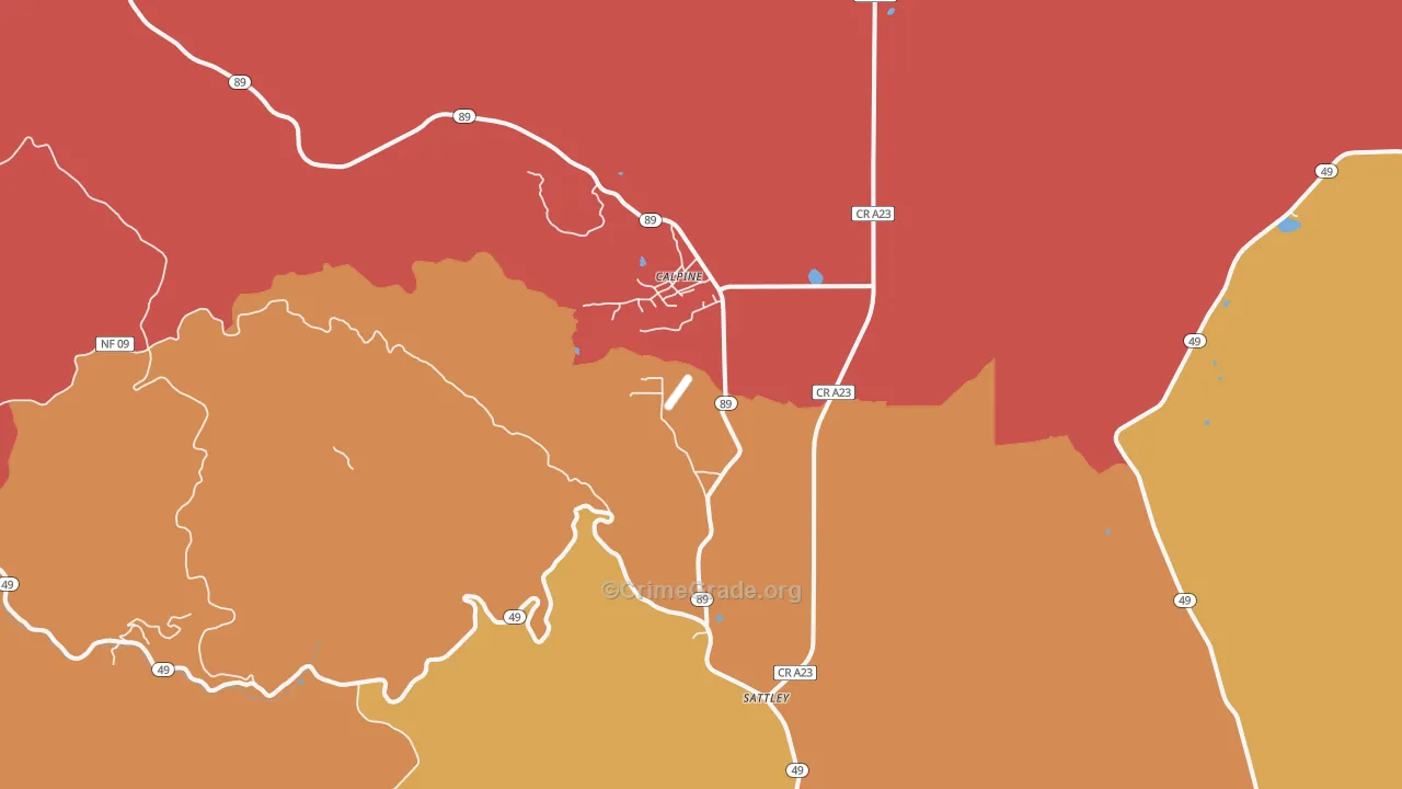 96124, CA Map of Drug-Related Crime Rates