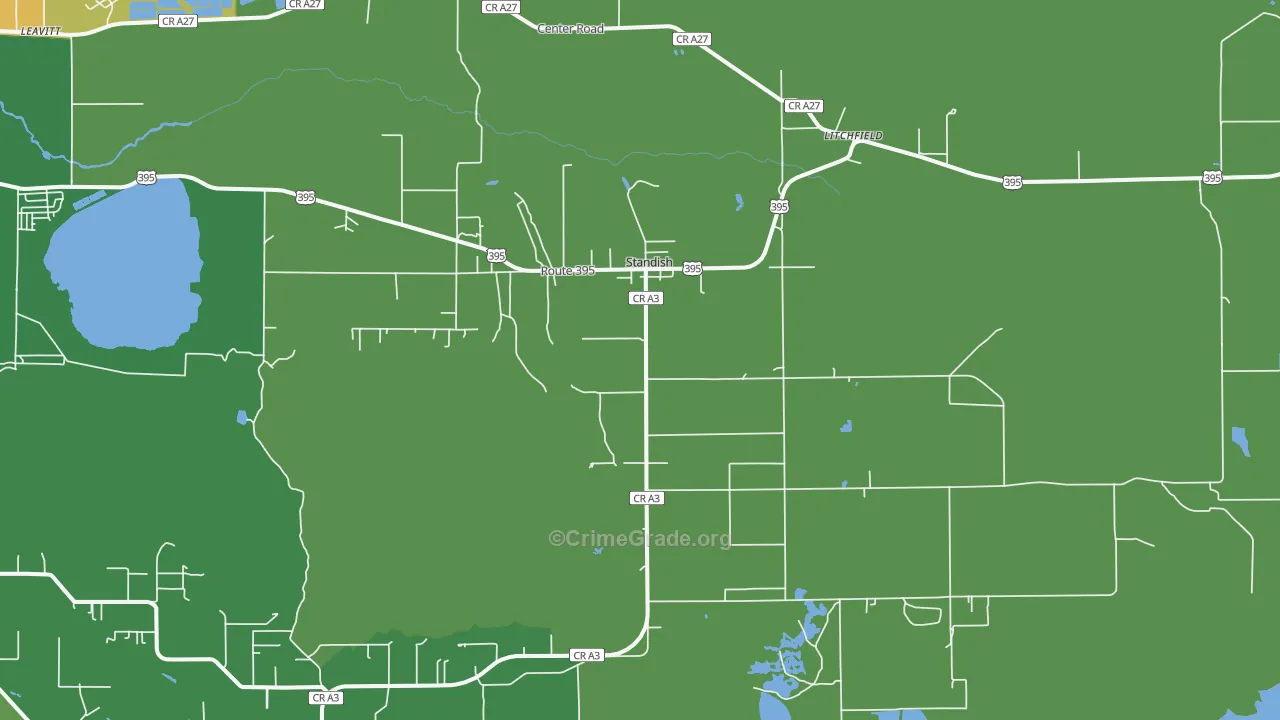 96128, CA Map of Drug-Related Crime Rates