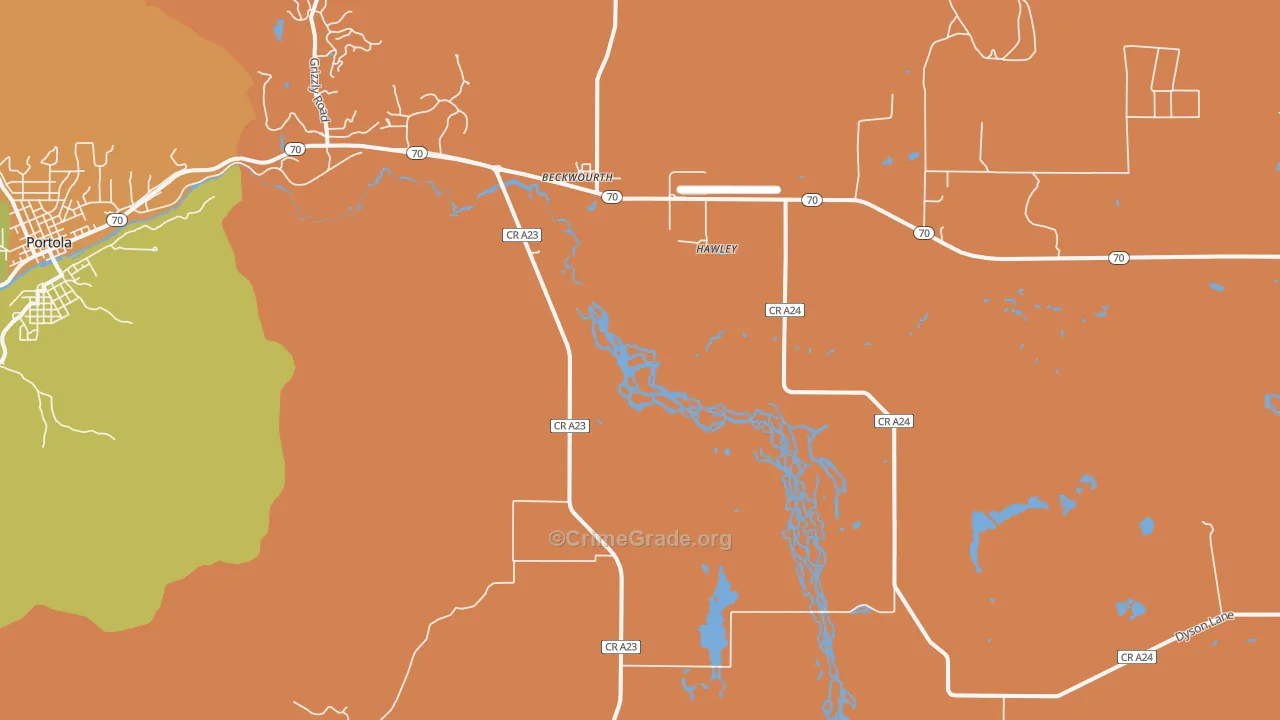 96129, CA Map of Drug-Related Crime Rates