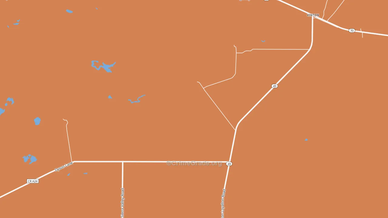 96135, CA Map of Drug-Related Crime Rates