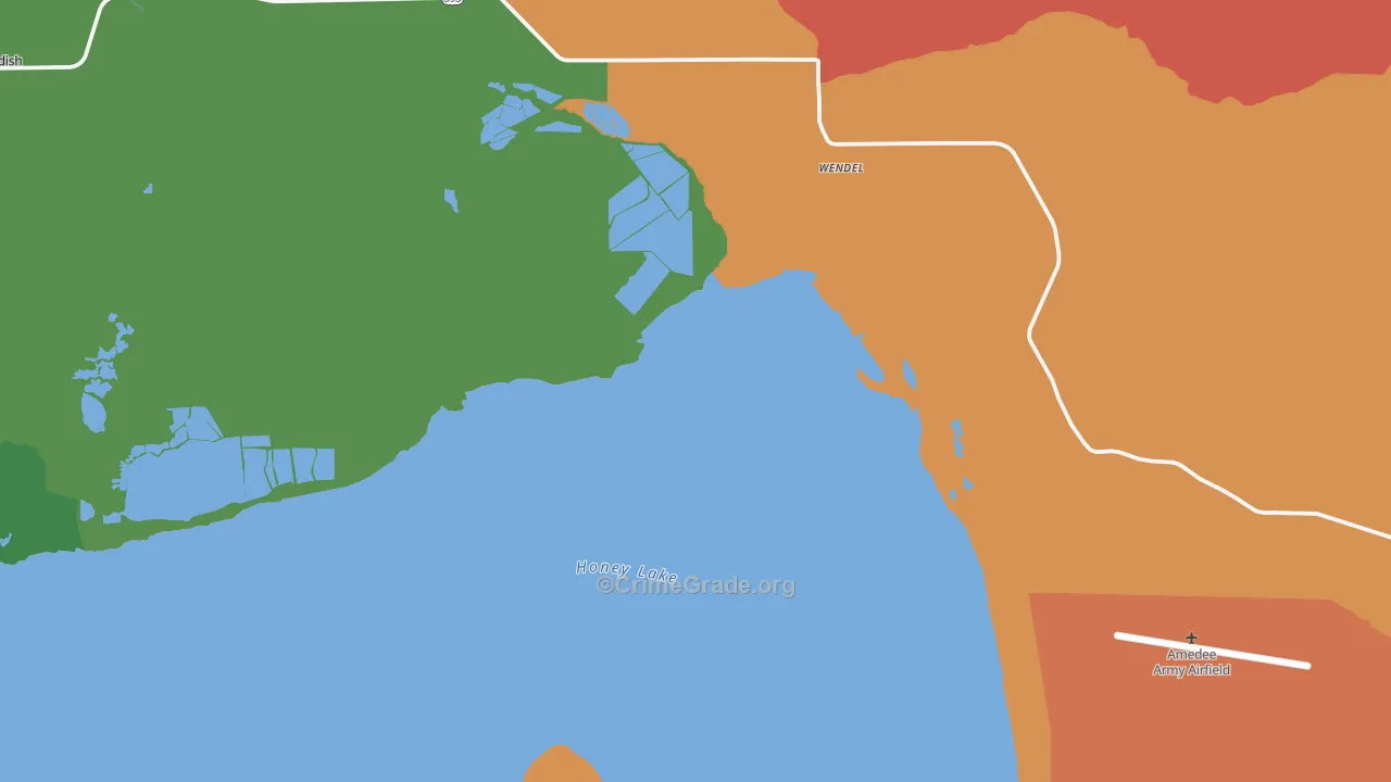 96136, CA Map of Drug-Related Crime Rates