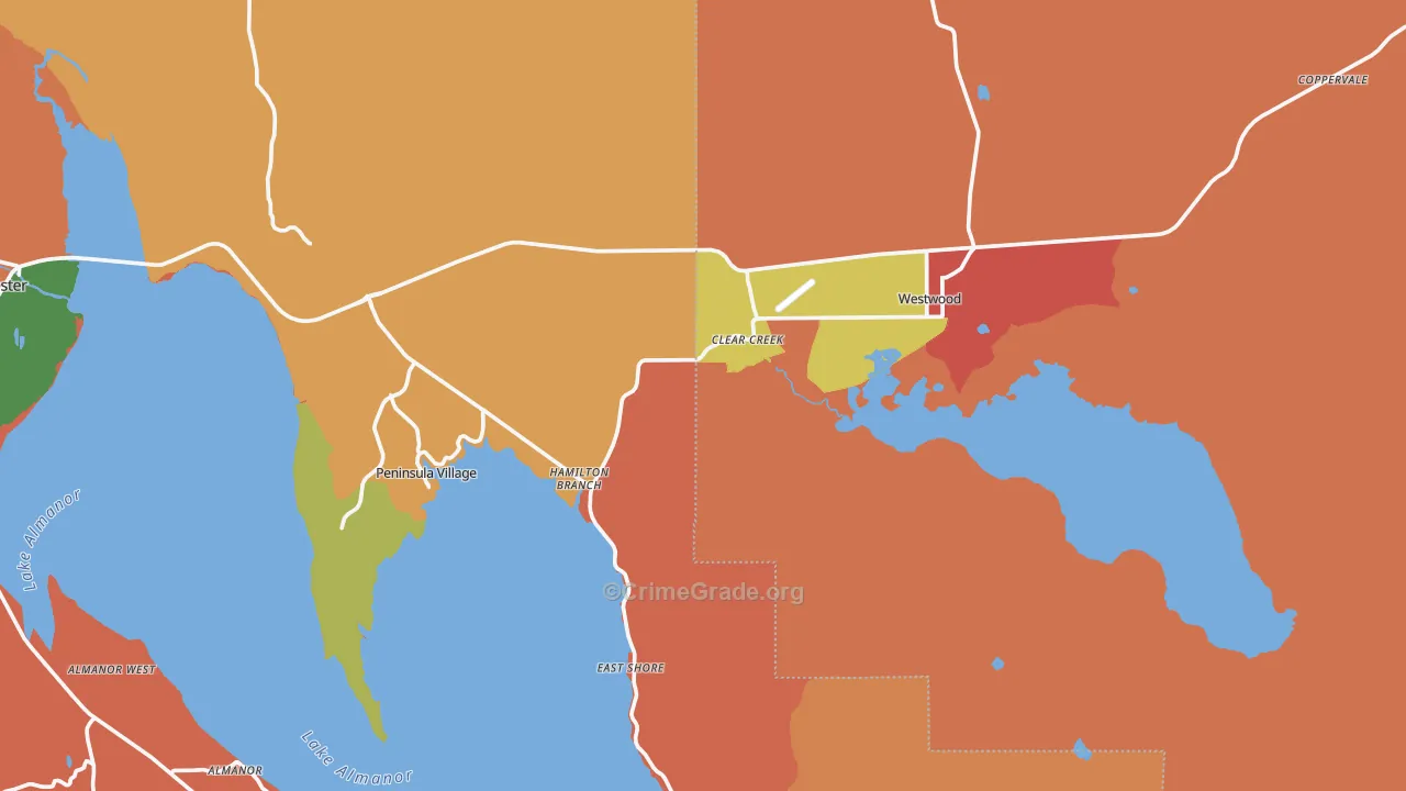 96137, CA Map of Drug-Related Crime Rates