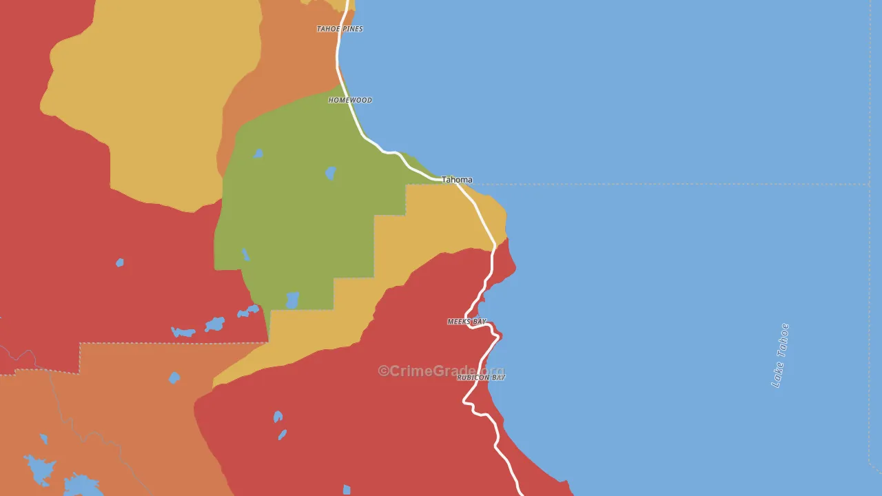 96142, CA Map of Drug-Related Crime Rates