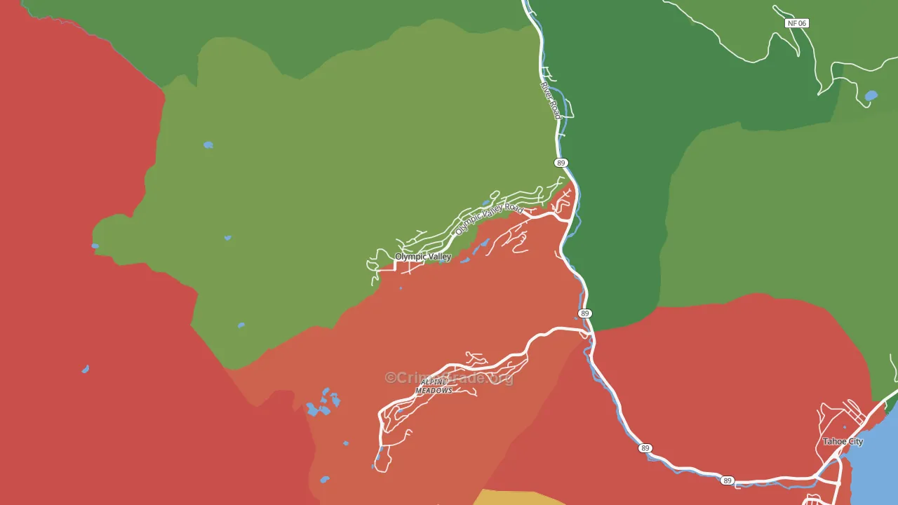96146, CA Map of Drug-Related Crime Rates