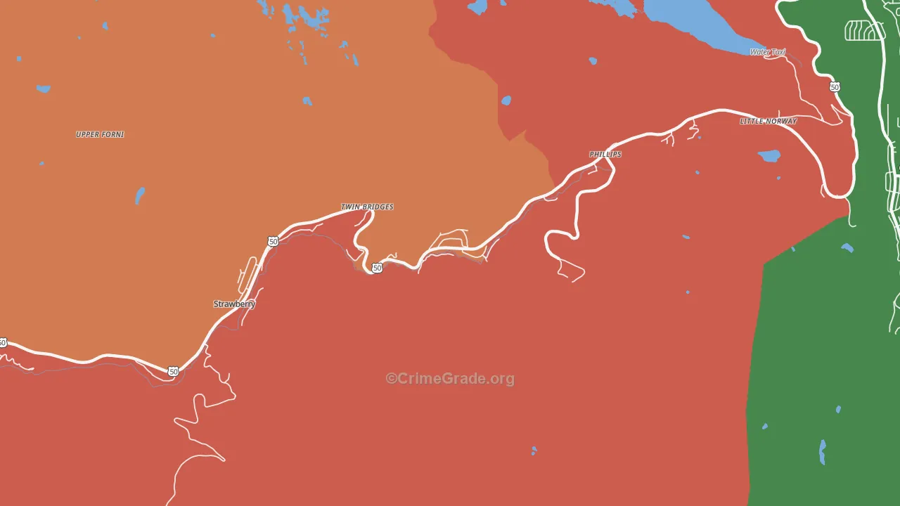 96155, CA Map of Drug-Related Crime Rates