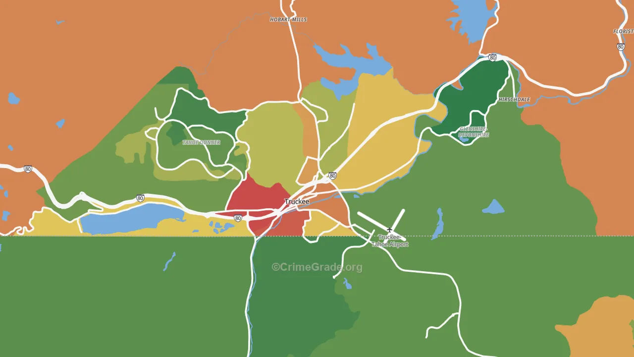 96161, CA Map of Drug-Related Crime Rates