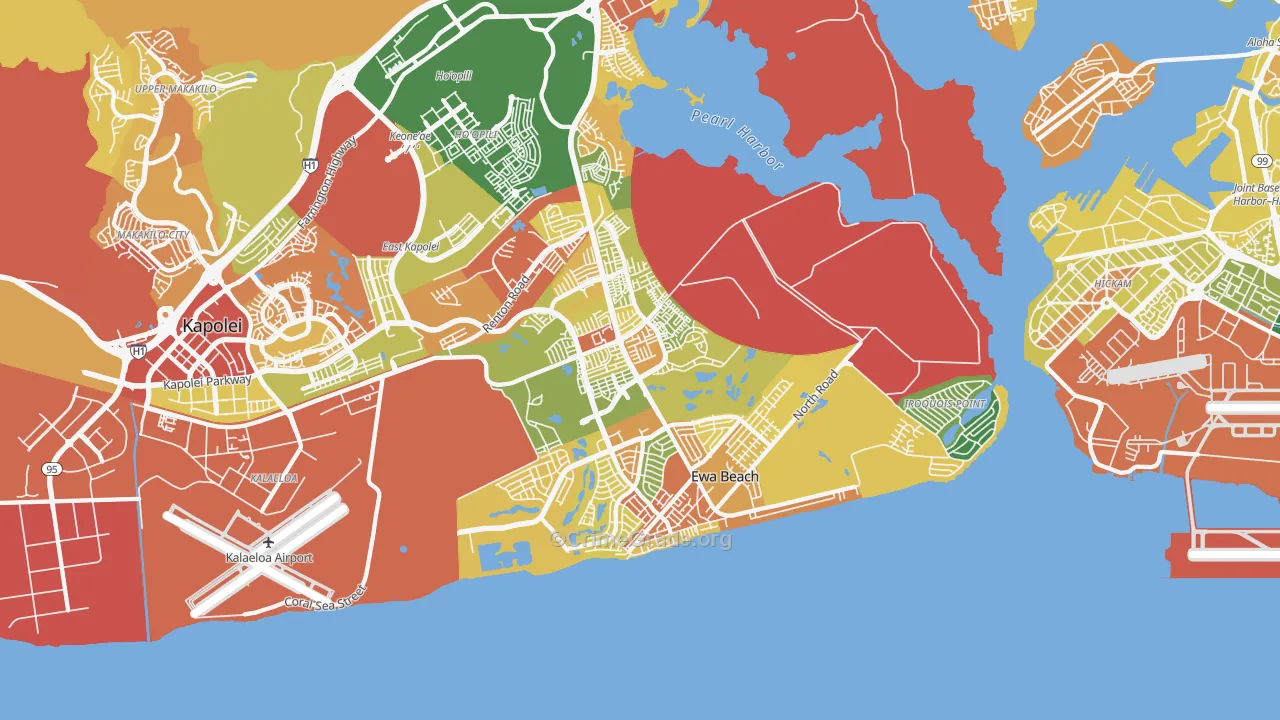 96706, HI Map of Drug-Related Crime Rates