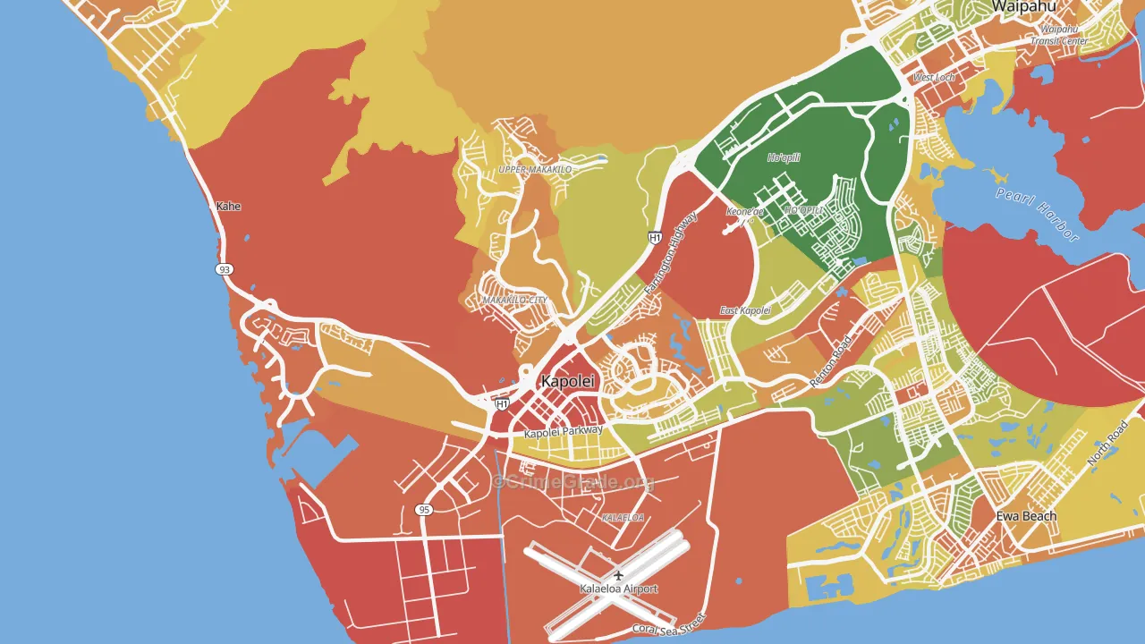 96707, HI Map of Drug-Related Crime Rates