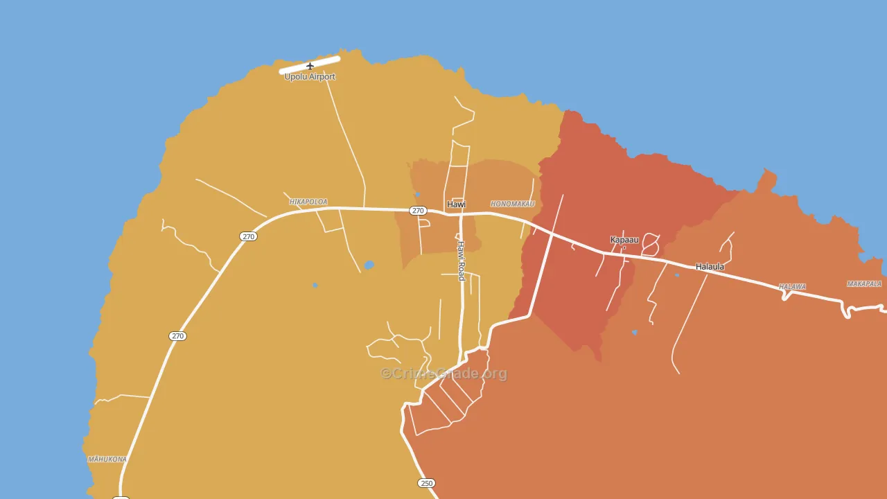96719, HI Map of Drug-Related Crime Rates