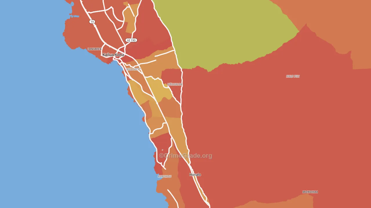 96725, HI Map of Drug-Related Crime Rates