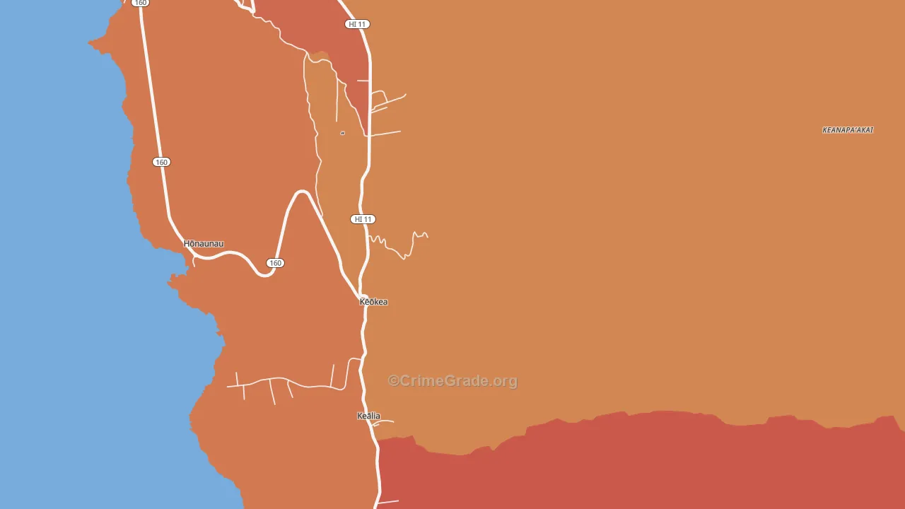 96726, HI Map of Drug-Related Crime Rates