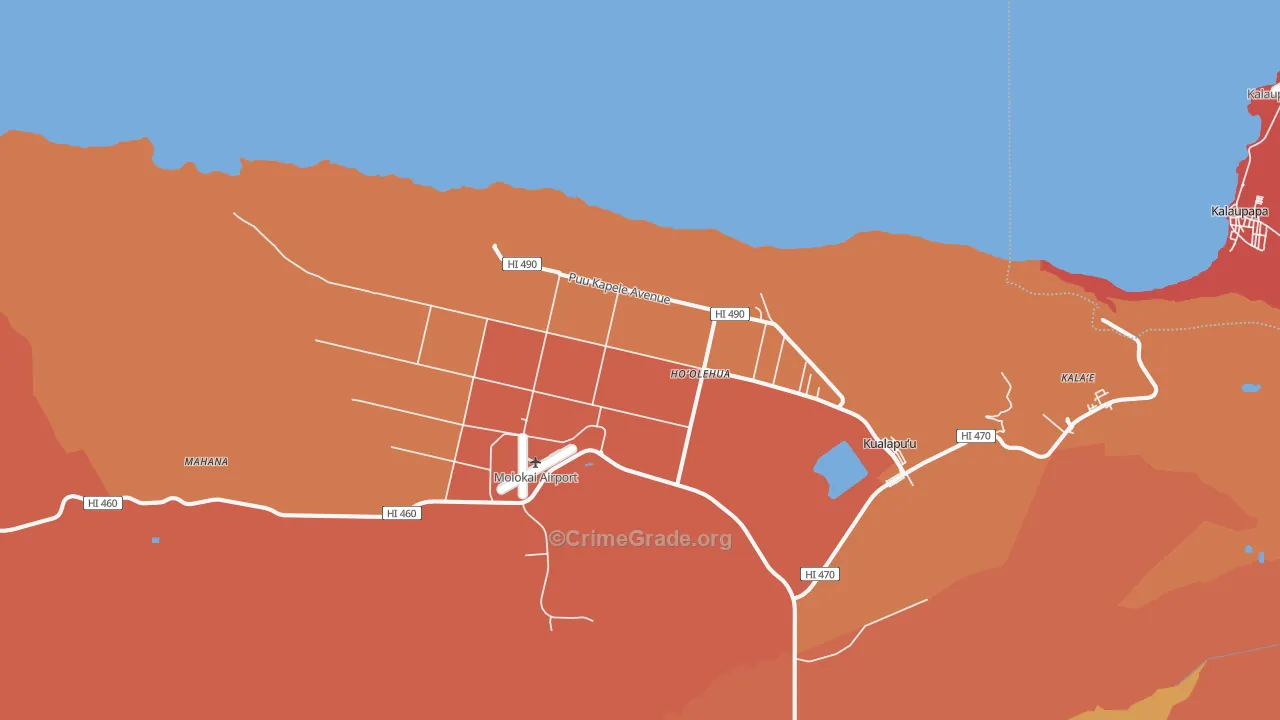 96729, HI Map of Drug-Related Crime Rates