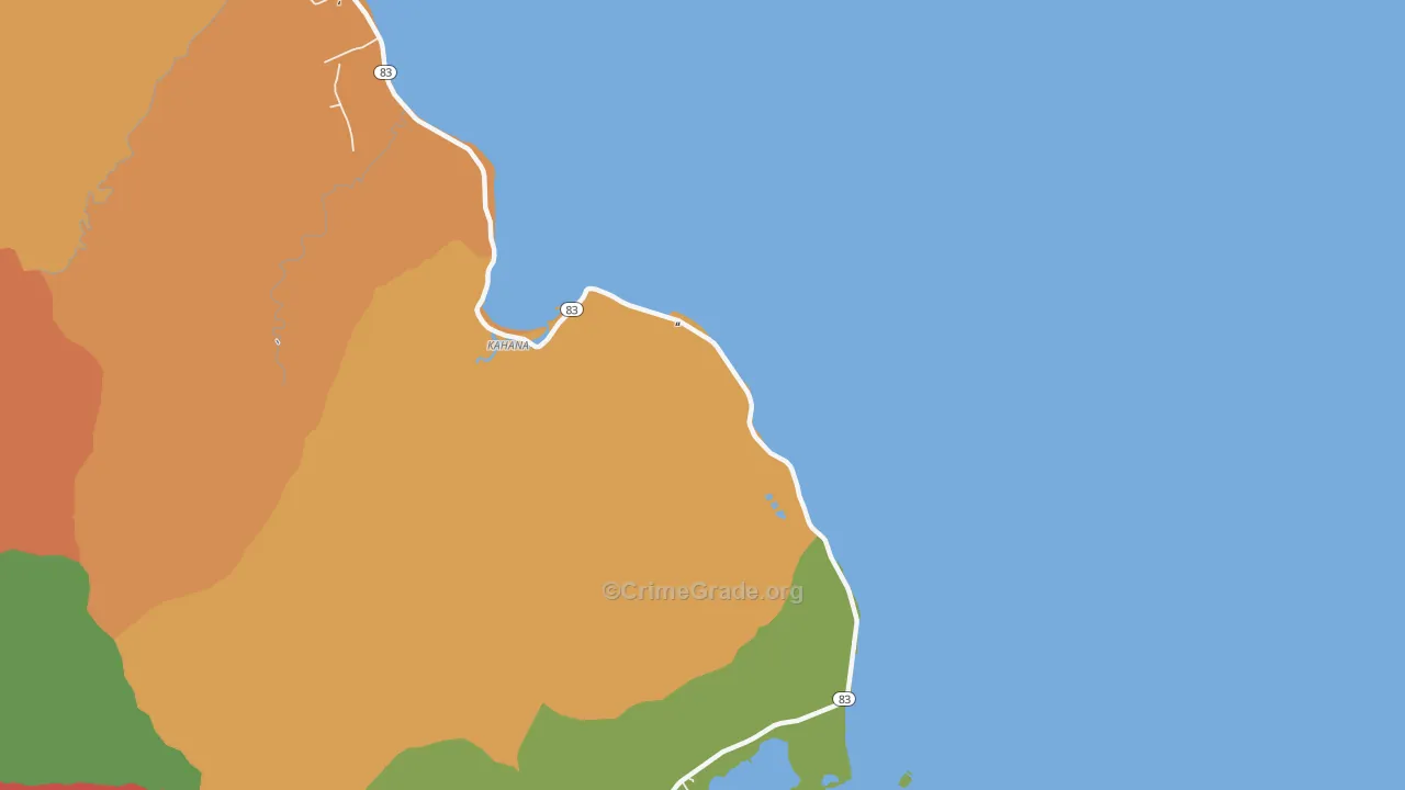 96730, HI Map of Drug-Related Crime Rates