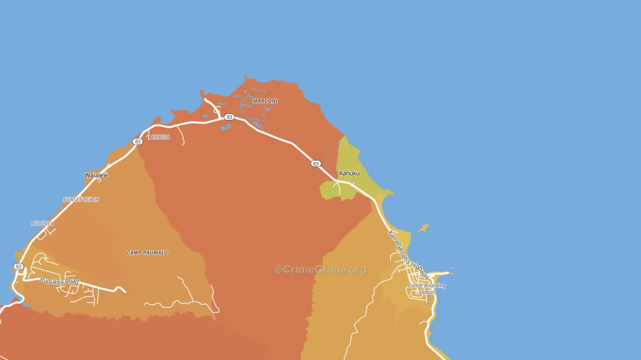 96731, HI Map of Drug-Related Crime Rates