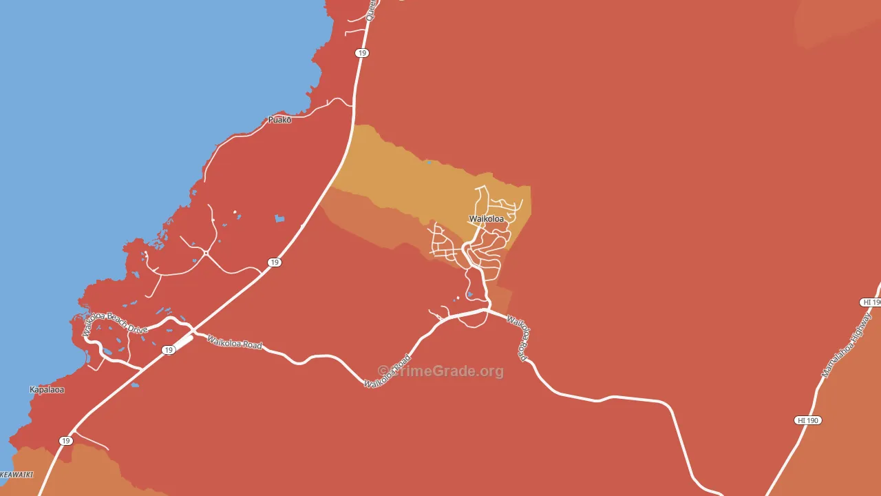 96738, HI Map of Drug-Related Crime Rates