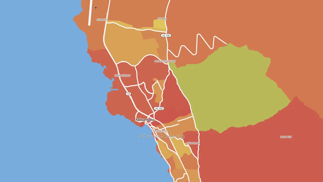 96740, HI Map of Drug-Related Crime Rates