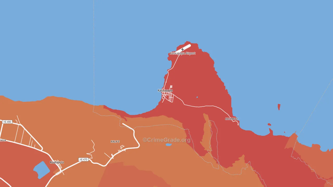 96742, HI Map of Drug-Related Crime Rates