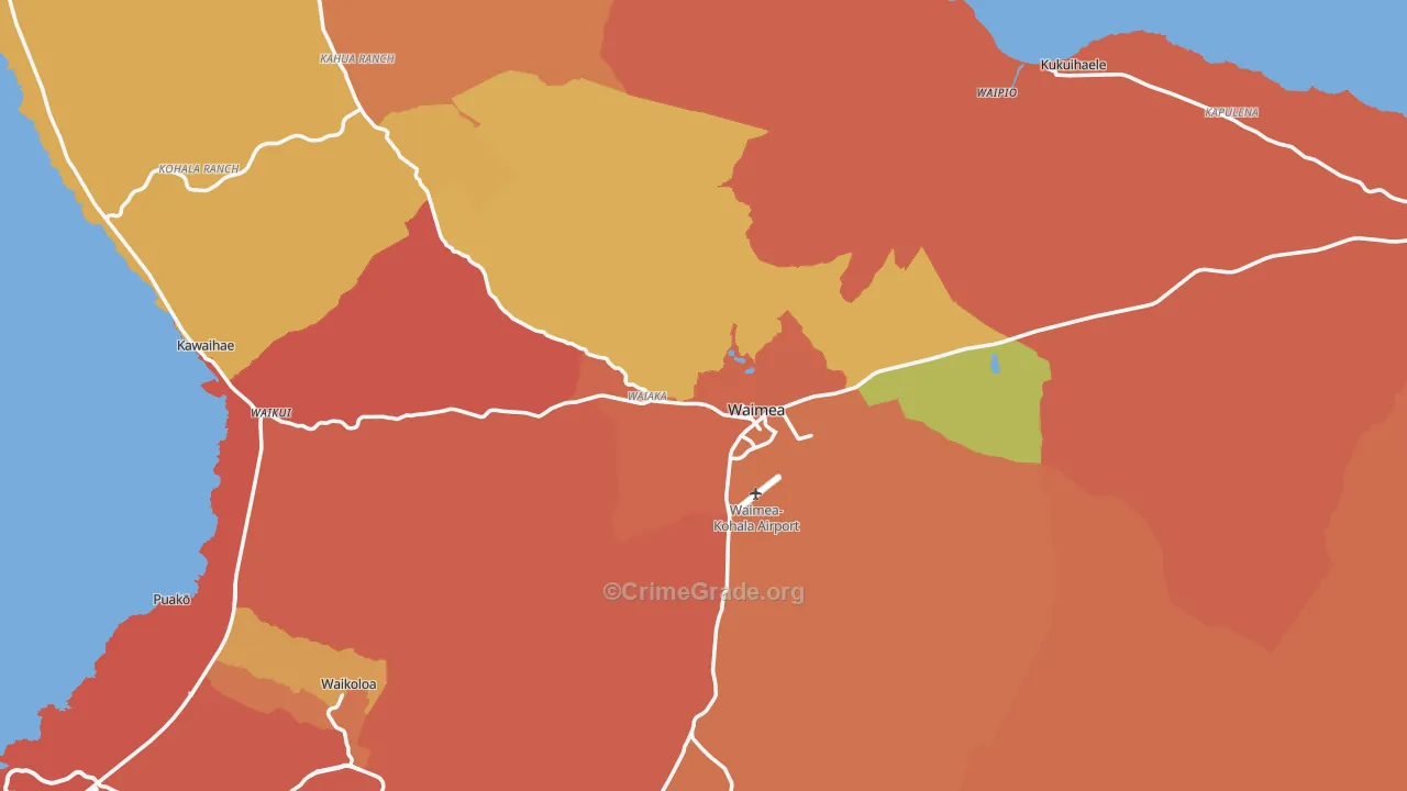 96743, HI Map of Drug-Related Crime Rates