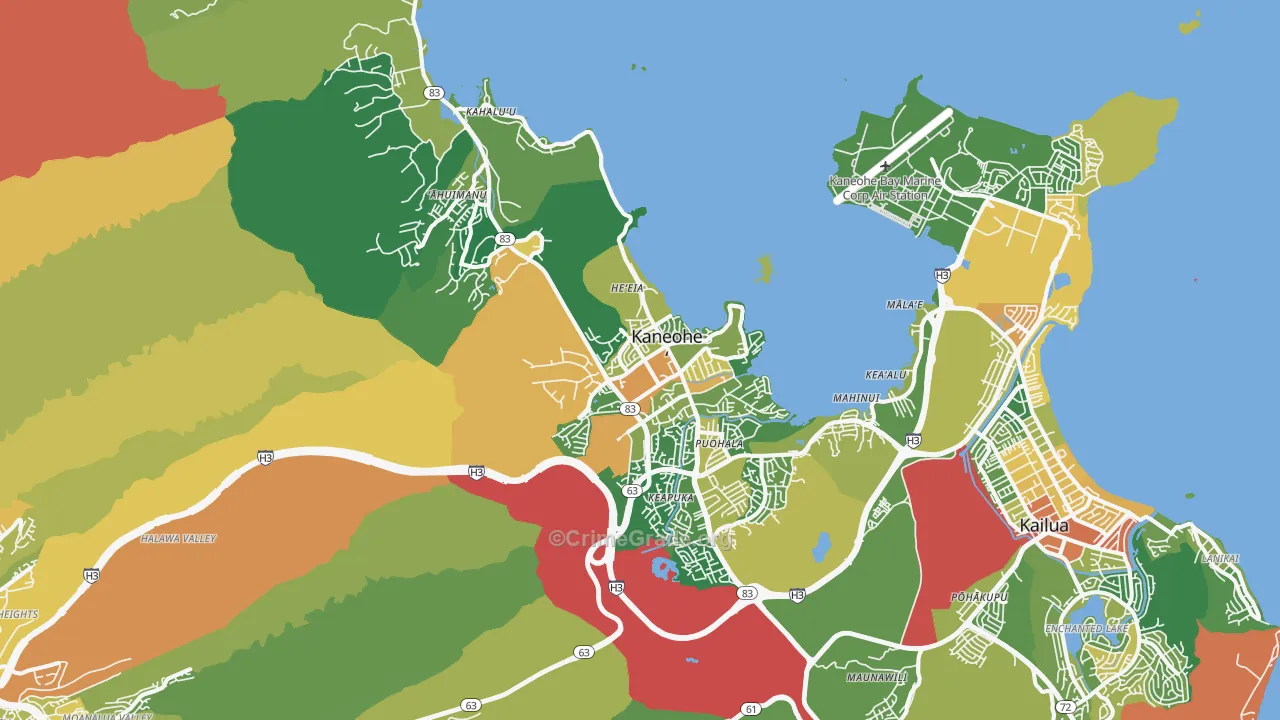 96744, HI Map of Drug-Related Crime Rates
