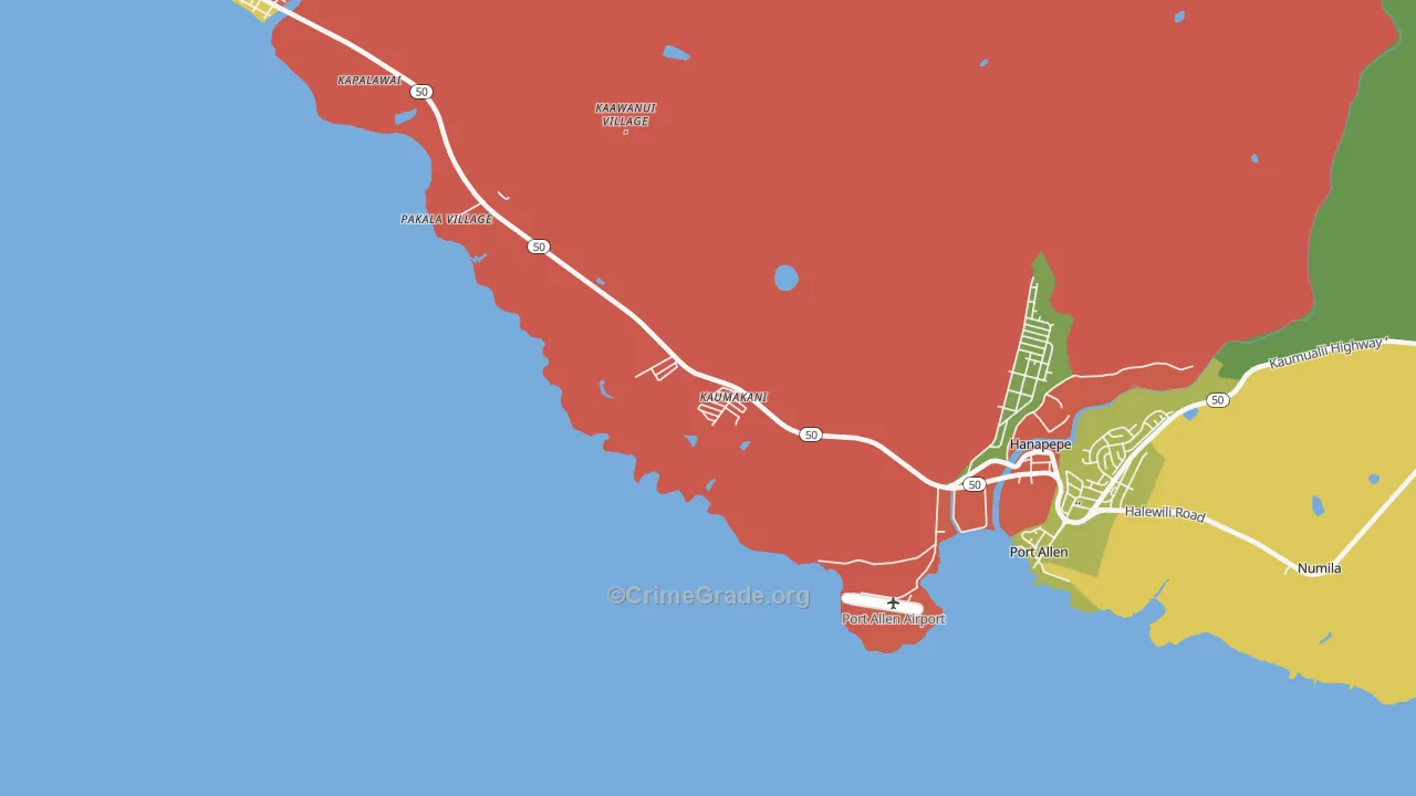 96747, HI Map of Drug-Related Crime Rates