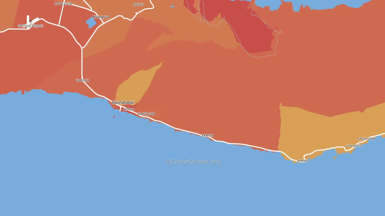 96748, HI Map of Drug-Related Crime Rates