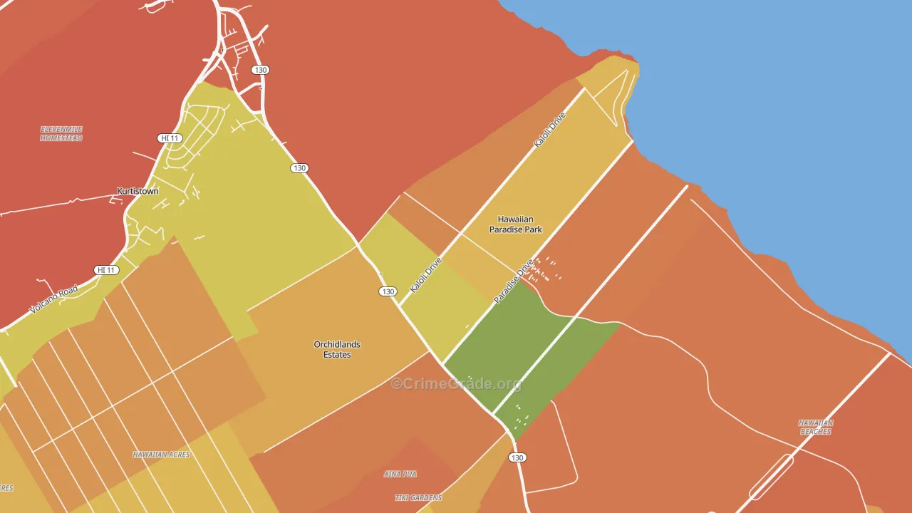 96749, HI Map of Drug-Related Crime Rates