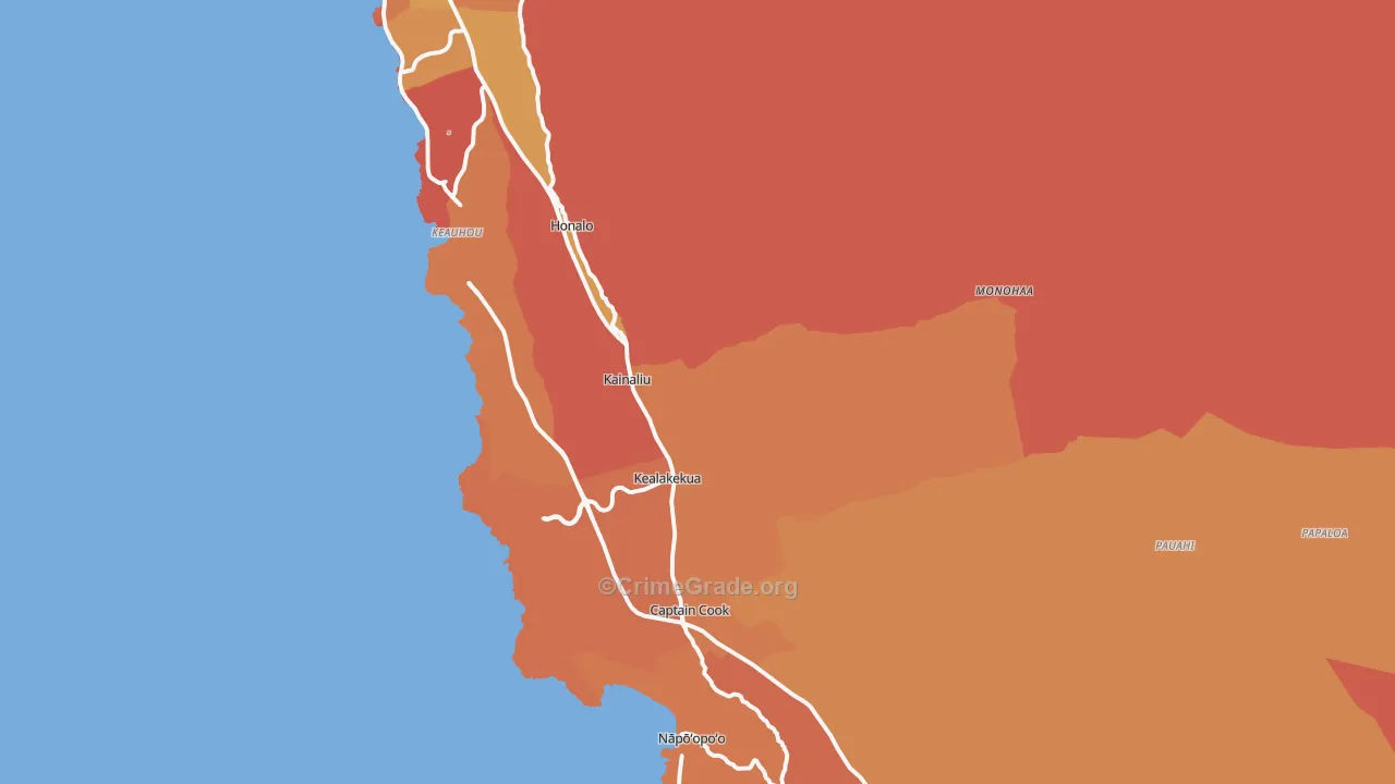 96750, HI Map of Drug-Related Crime Rates