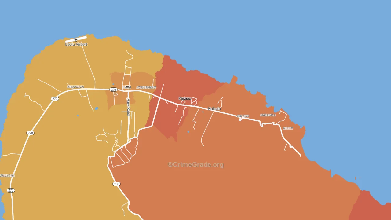 96755, HI Map of Drug-Related Crime Rates
