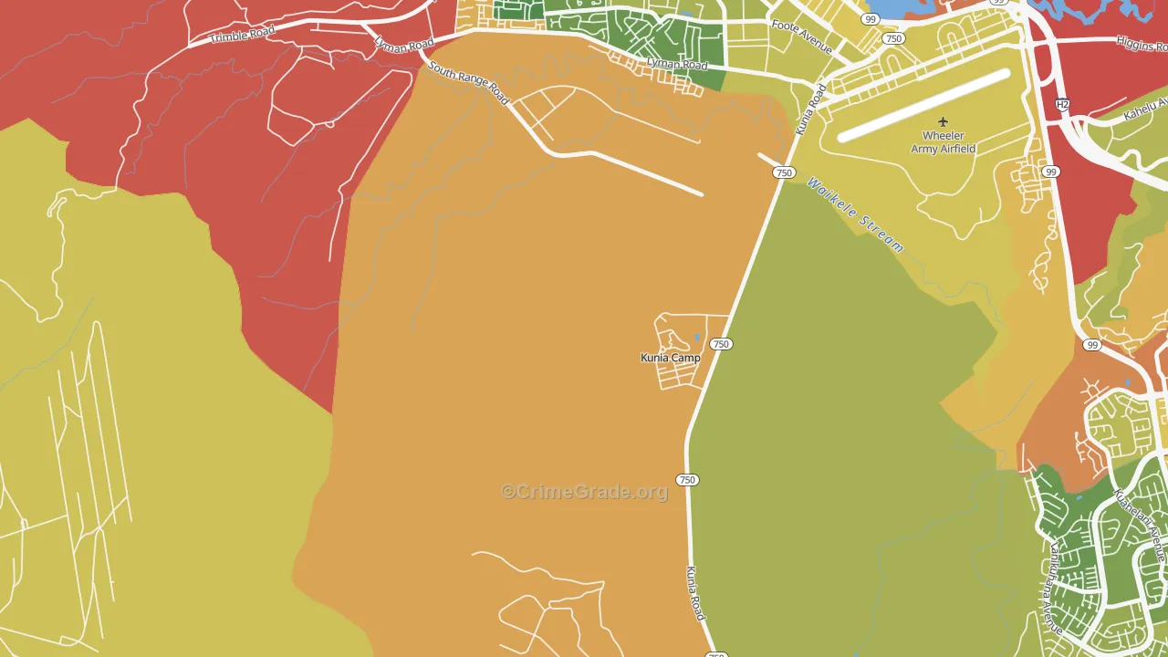 96759, HI Map of Drug-Related Crime Rates
