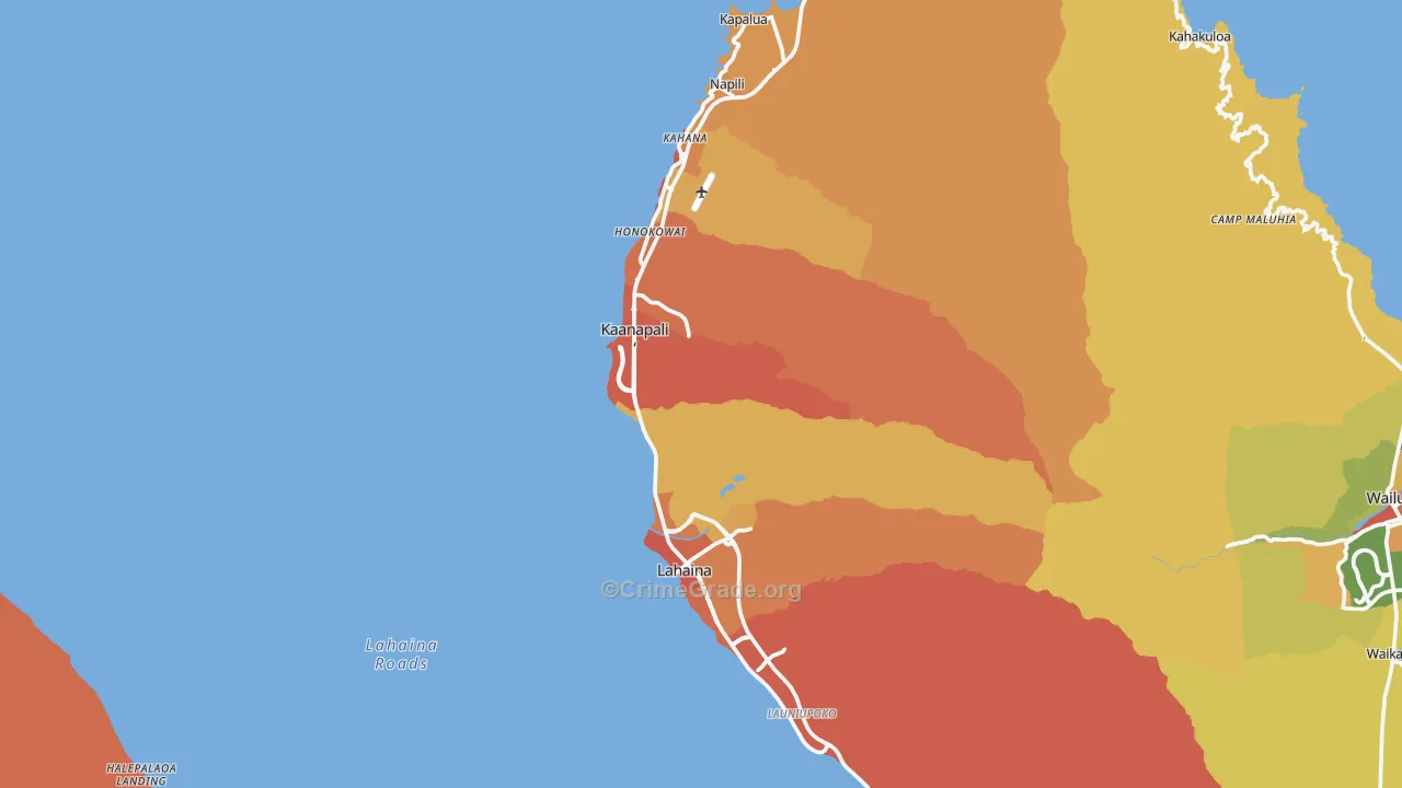 96761, HI Map of Drug-Related Crime Rates