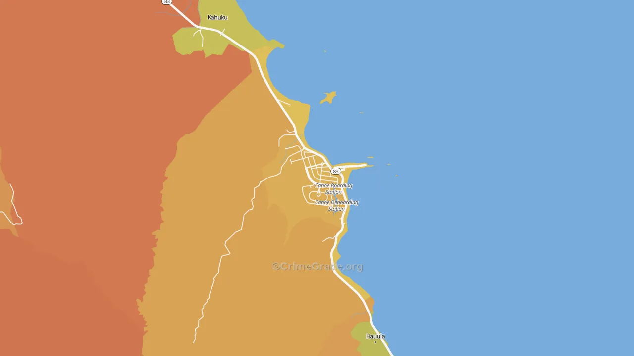 96762, HI Map of Drug-Related Crime Rates