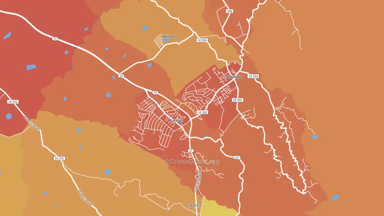 96768, HI Map of Drug-Related Crime Rates
