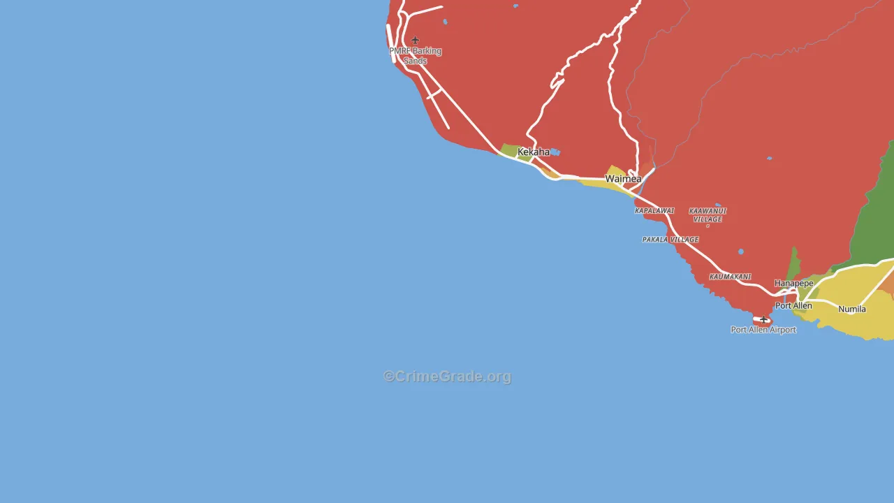 96769, HI Map of Drug-Related Crime Rates