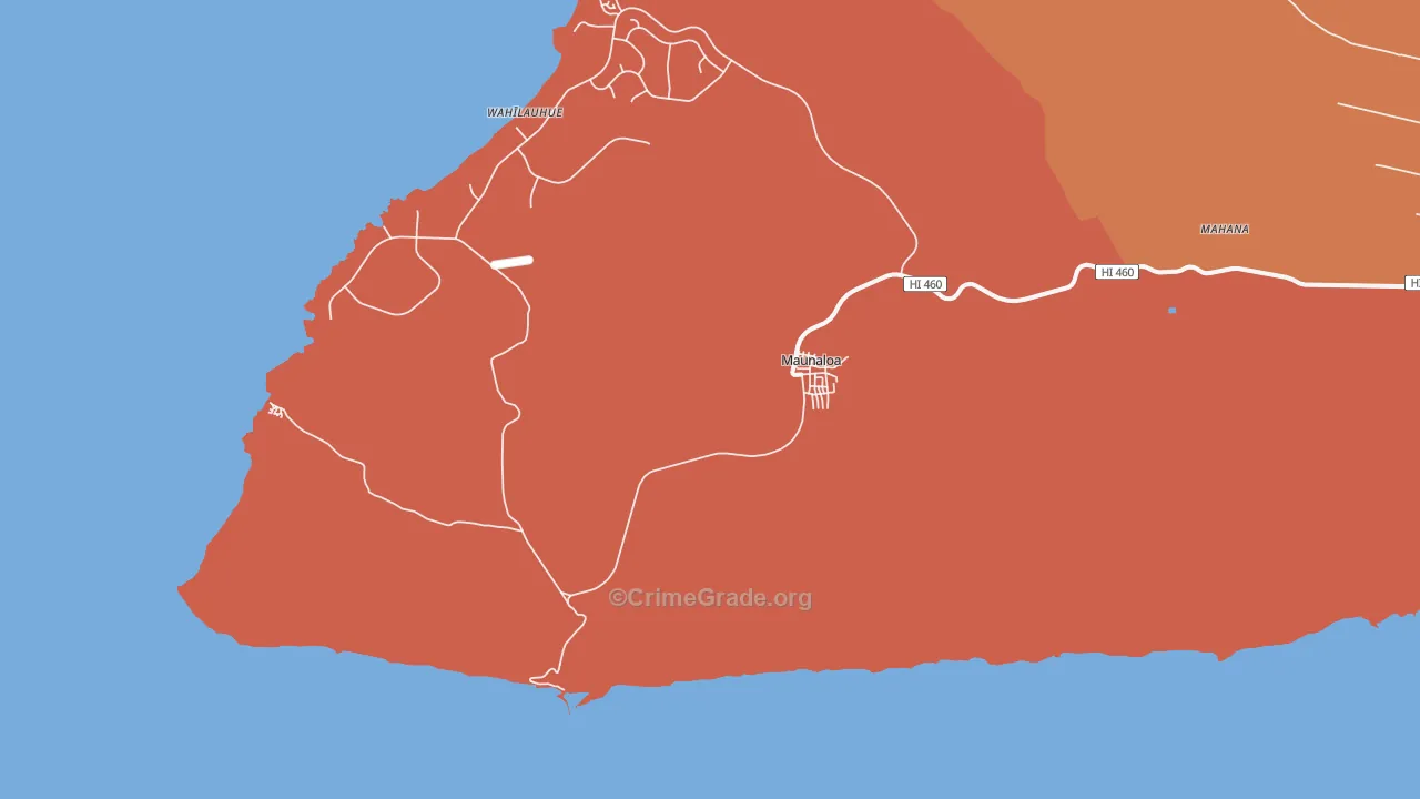 96770, HI Map of Drug-Related Crime Rates