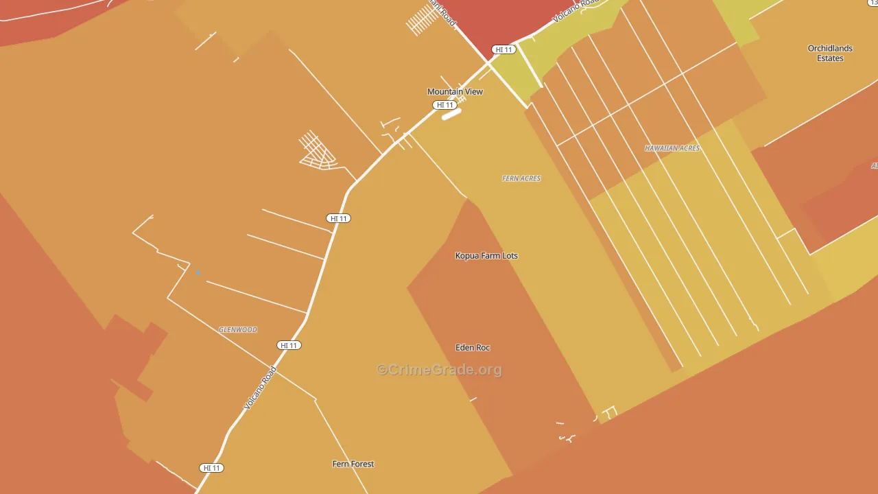 96771, HI Map of Drug-Related Crime Rates