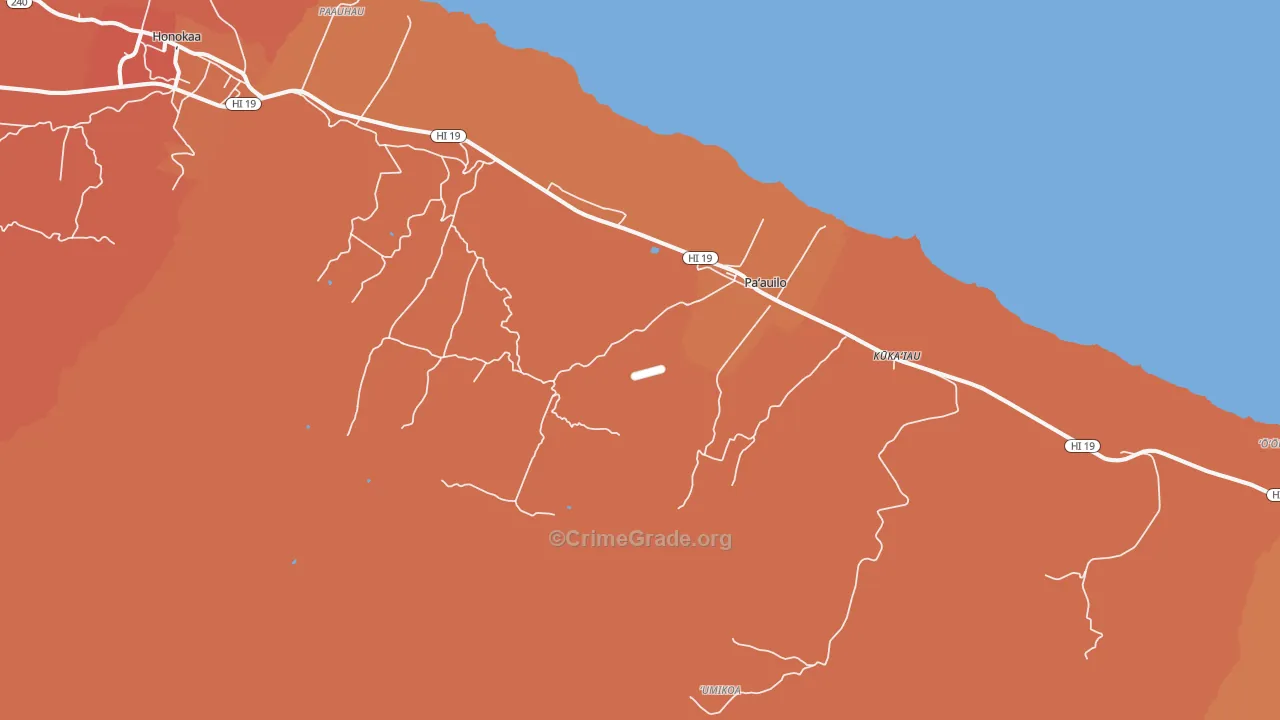 96776, HI Map of Drug-Related Crime Rates
