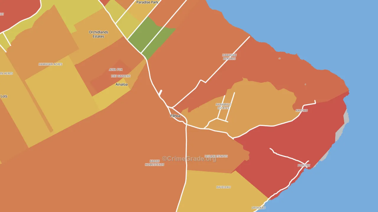 96778, HI Map of Drug-Related Crime Rates