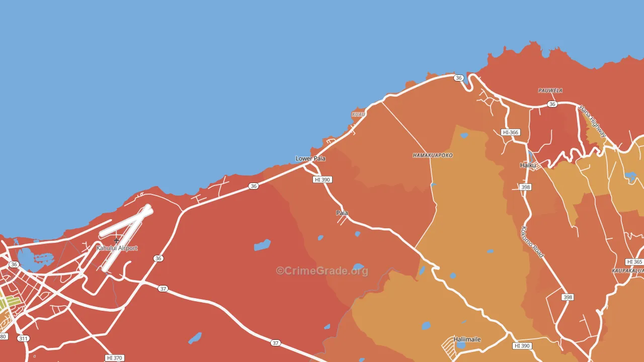 96779, HI Map of Drug-Related Crime Rates