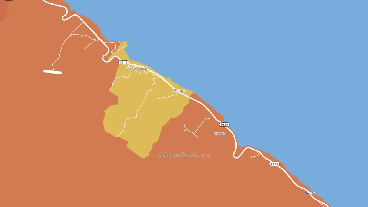 96780, HI Map of Drug-Related Crime Rates