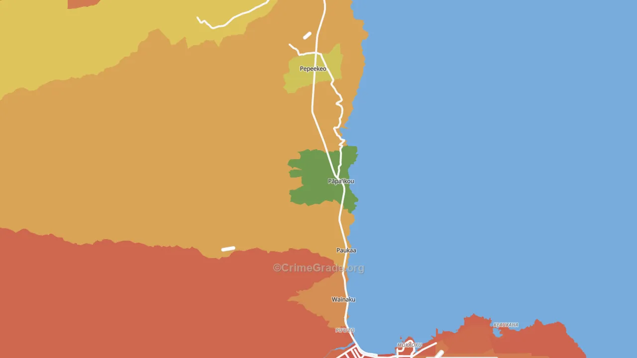 96781, HI Map of Drug-Related Crime Rates
