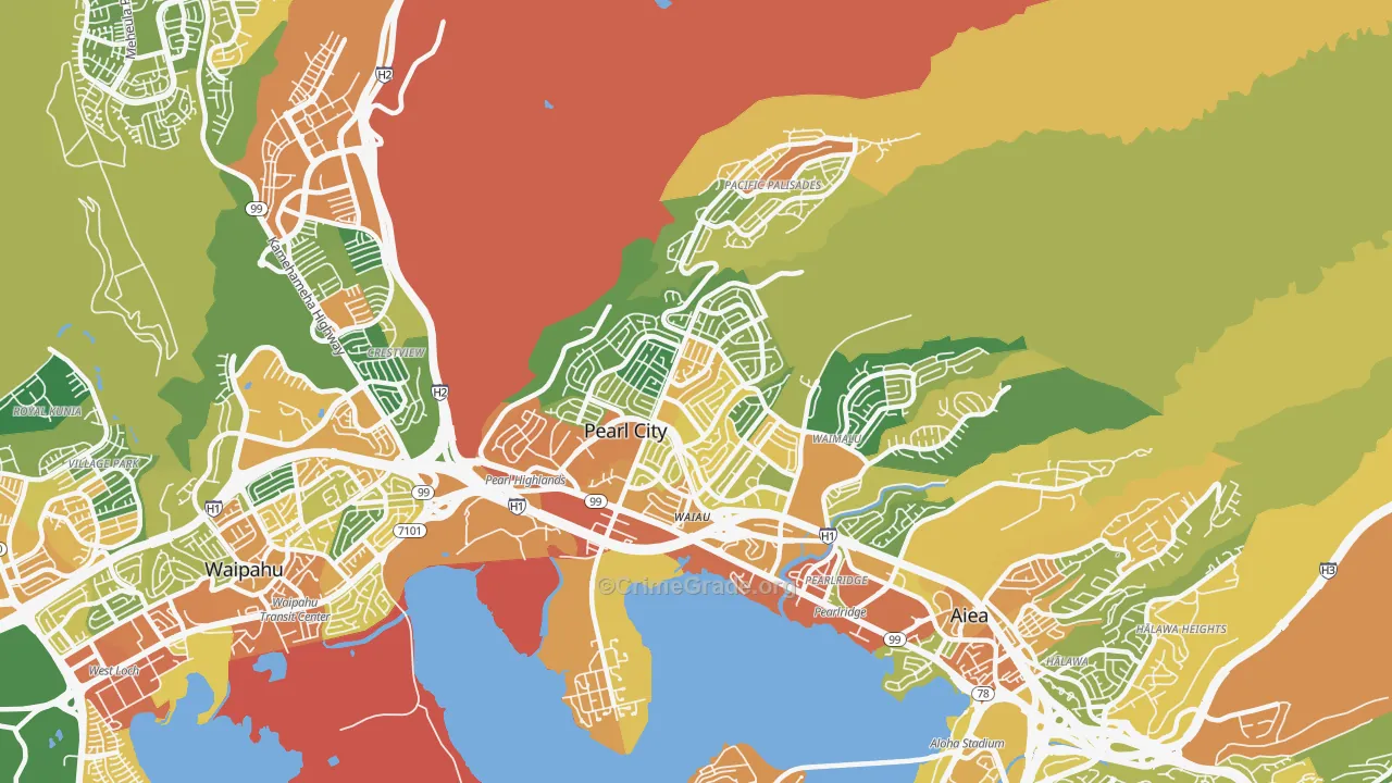 96782, HI Map of Drug-Related Crime Rates
