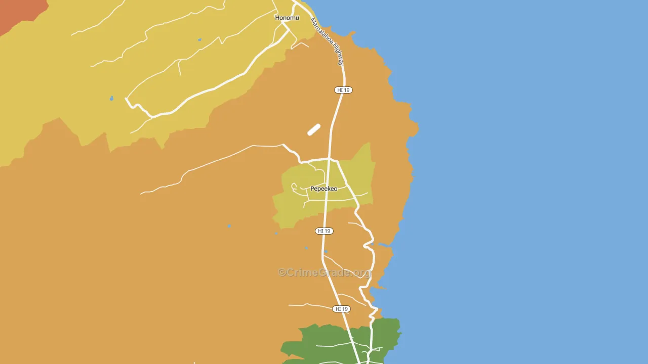 96783, HI Map of Drug-Related Crime Rates