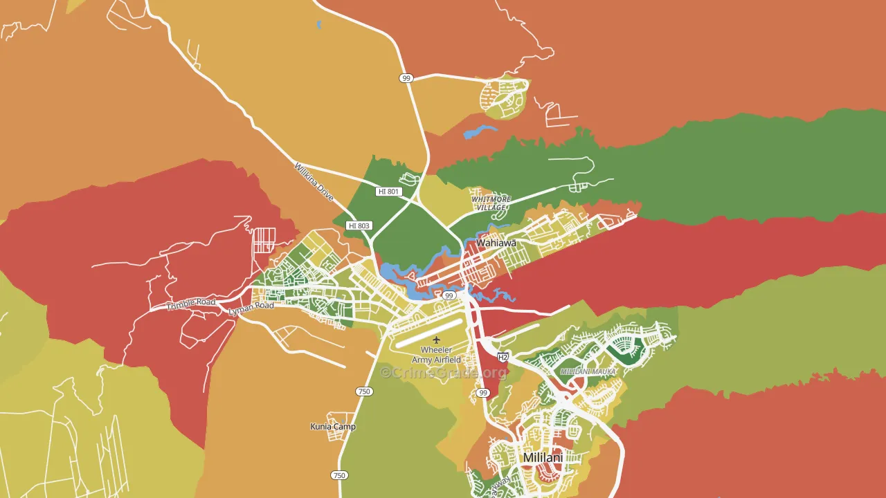 96786, HI Map of Drug-Related Crime Rates